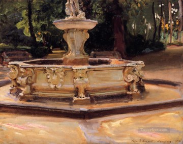  Spain Works - A Marble fountain at Aranjuez Spain John Singer Sargent